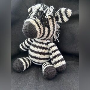 Handmade Crochet Zebra Plush